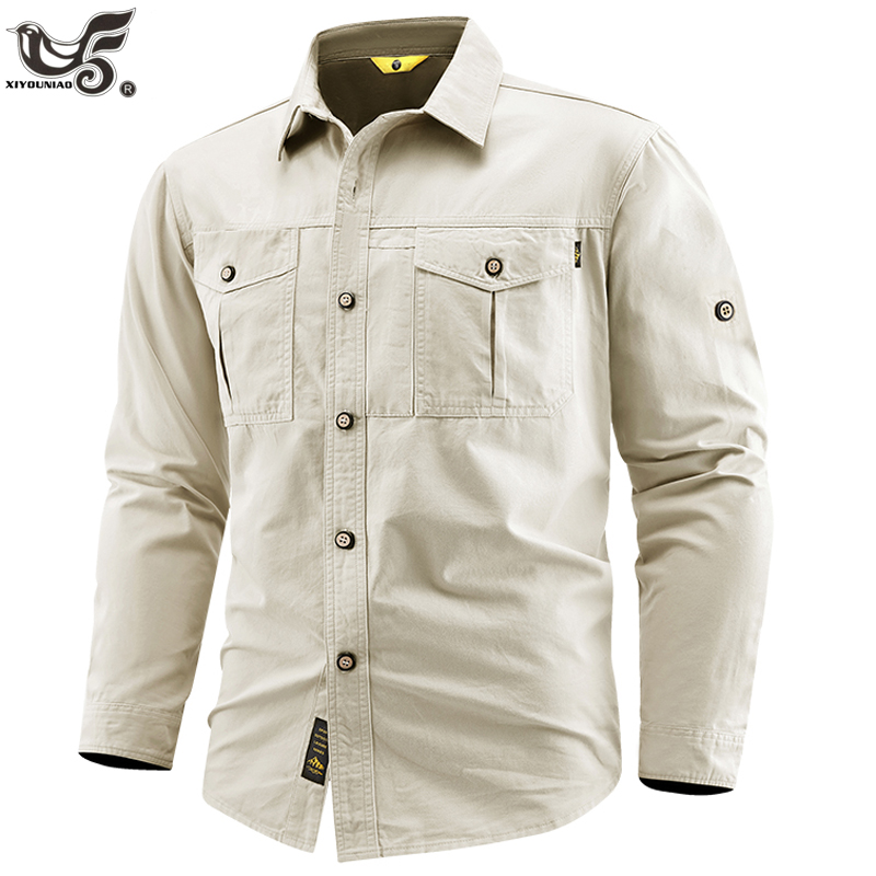 Tactical Military Shirt Cargo - Chemises militaires pour hommes, tactiques, à