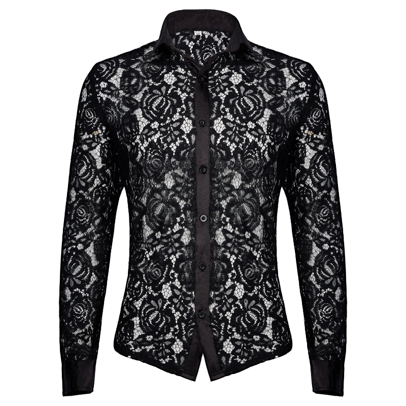 Medieval Gothic Lace Up Pirate Shirt - Chemise en dentelle médiévale sexy pour