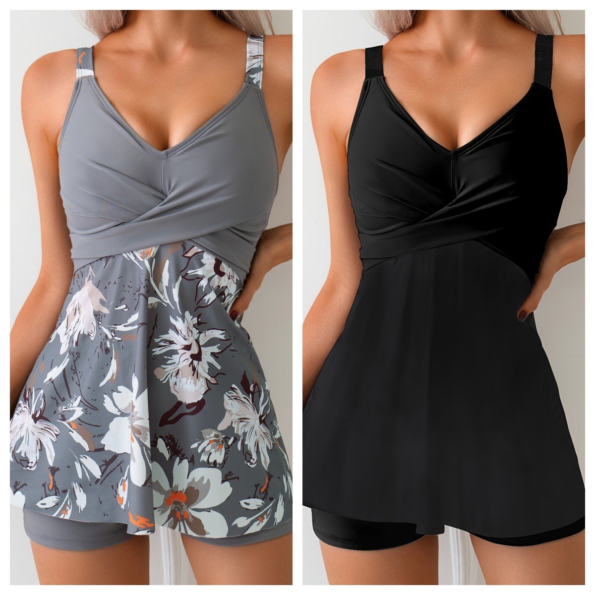 Shorts - Tankini Y2K Rétro Femme avec Short,
