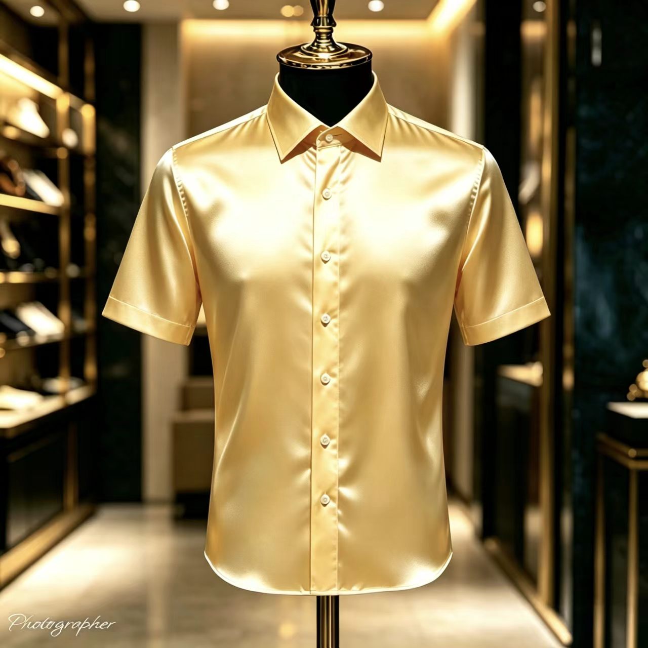 Mens Satin Silk Dress Shirt - Chemise Habillée Homme en Satin Couleur
