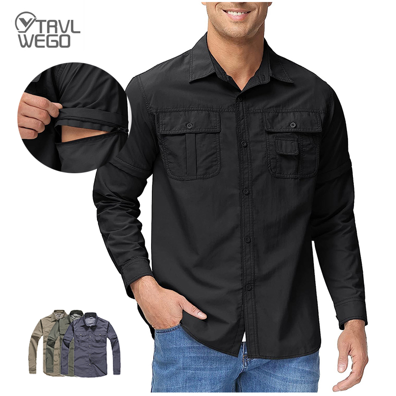 Tactical Military Shirt Cargo - TRVLWEGO hommes chemise randonnée Camping séchage