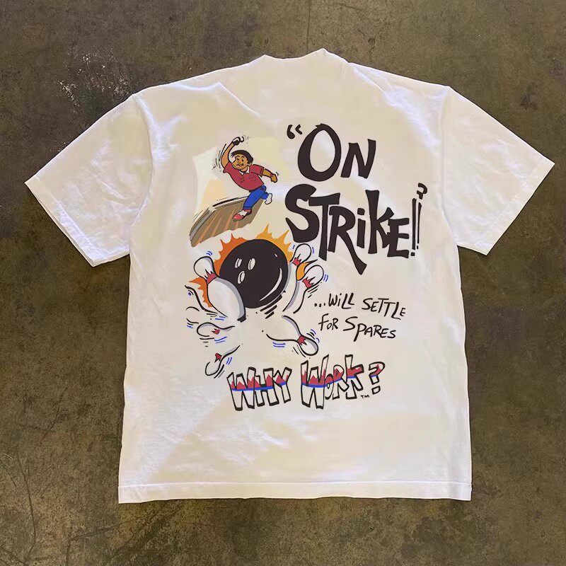 Short Sleeve Bowling Shirt Retro - T-shirt à manches courtes pour hommes