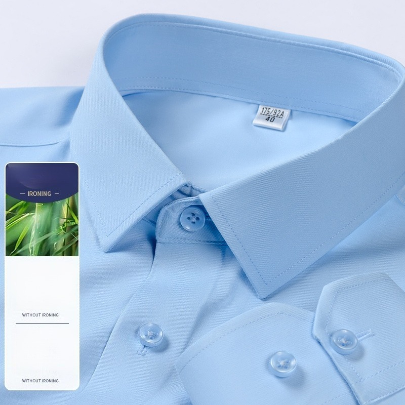 Breathable Bamboo Fiber Shirt Non Iron - Chemise habillée à manches longues en