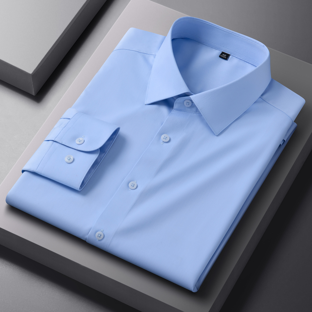 Breathable Bamboo Fiber Shirt Non Iron - Chemise habillée décontractée pour homme, infroissable,