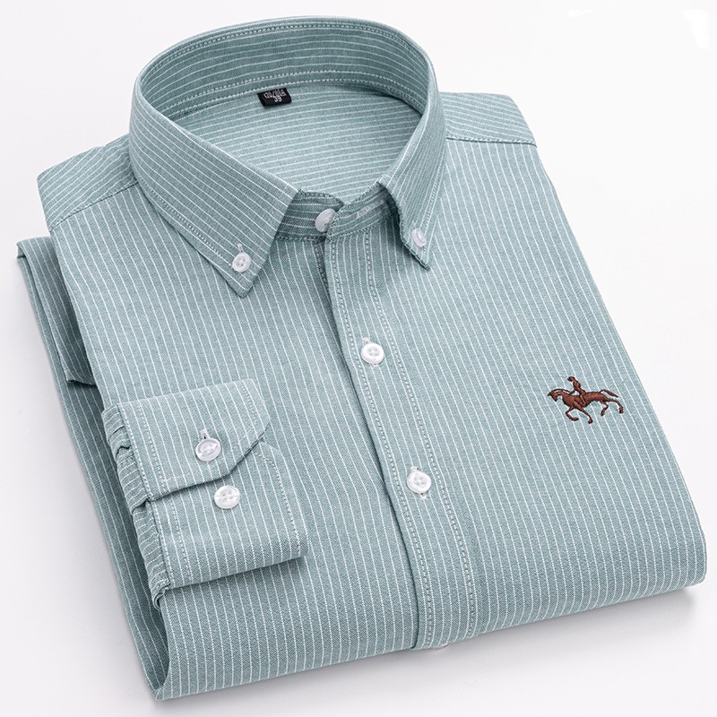 Oxford Cotton Casual Shirt Business - Chemise Oxford 100% coton pour hommes,