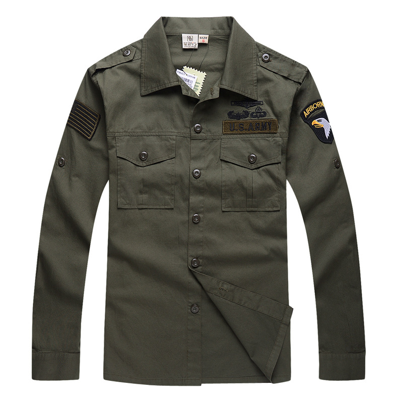 Tactical Military Shirt Cargo - Chemise tactique à manches longues pour