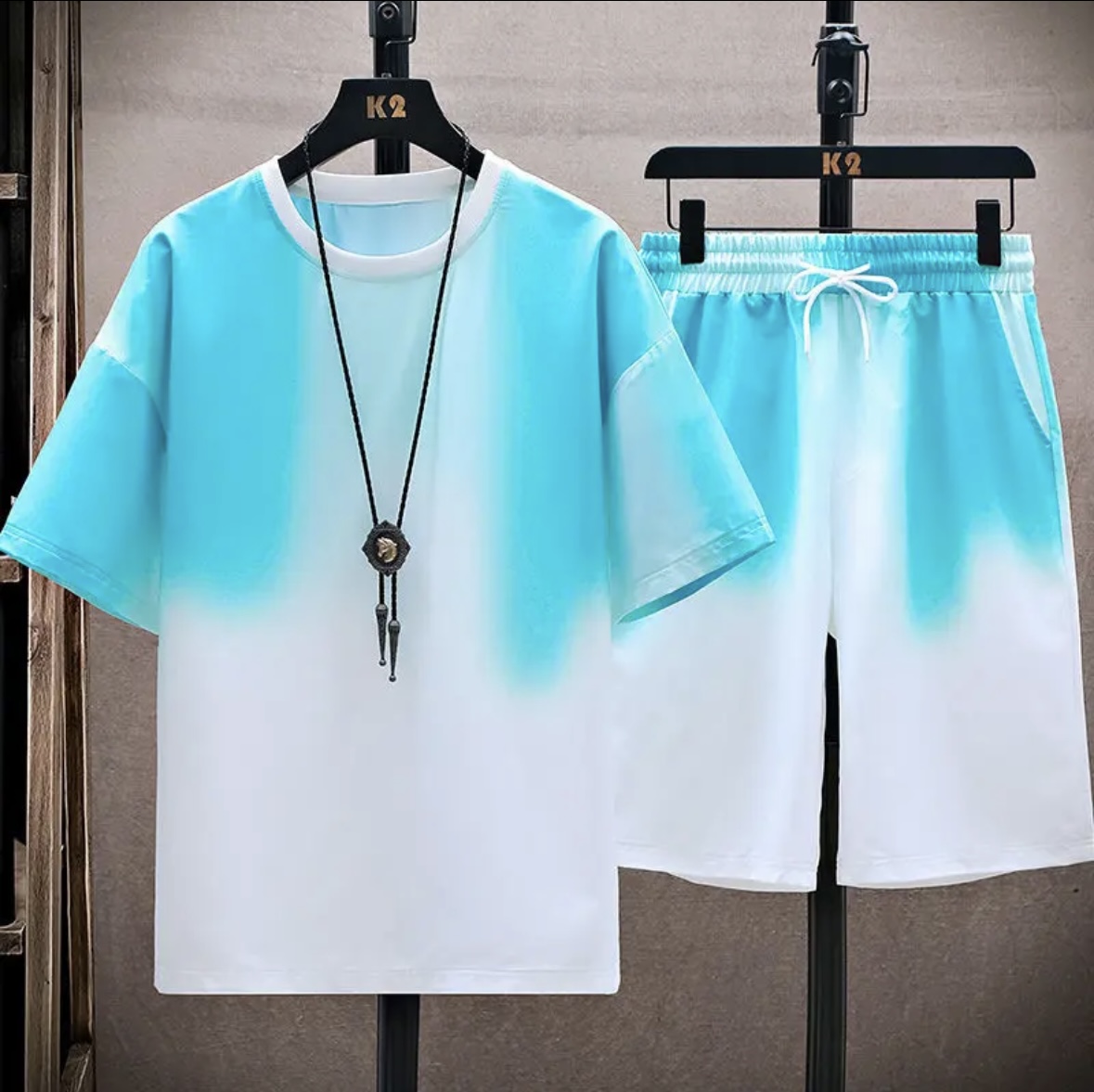 Shirts - Nouvel ensemble d'été en soie glacée