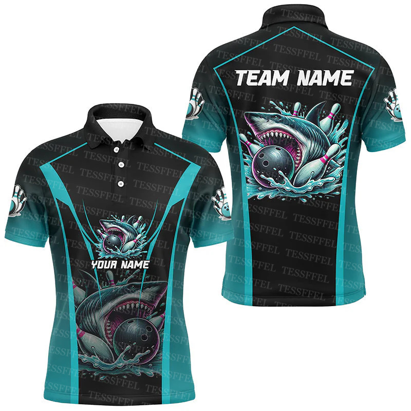 Short Sleeve Bowling Shirt Retro - Nom personnalisé Graffiti flamme dégradé Bowling