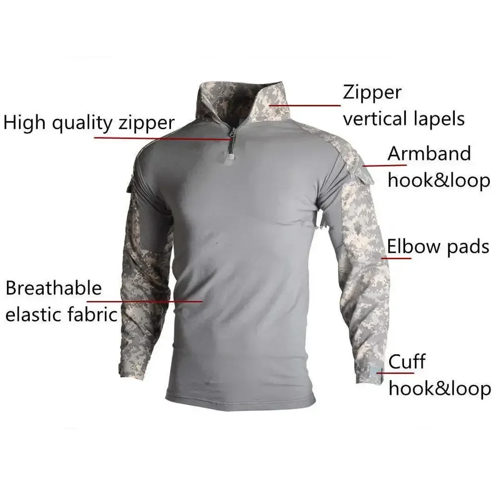 Costumes tactiques d'extérieur - Tactical Military Shirt Cargo avis et prix