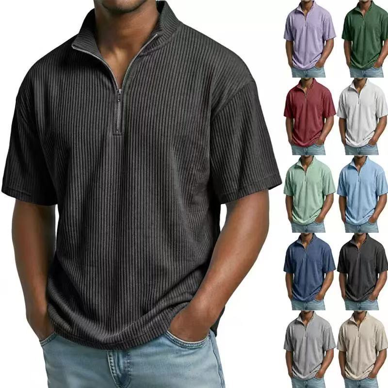 Chemise d'été en velours côtel - Corduroy Button Up Shirt Men avis et prix