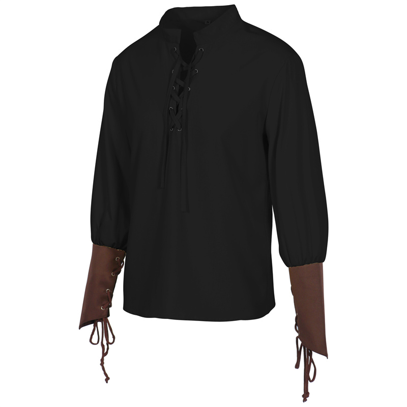 Chemise médiévale de pirate po - Medieval Gothic Lace Up Pirate Shirt avis et prix