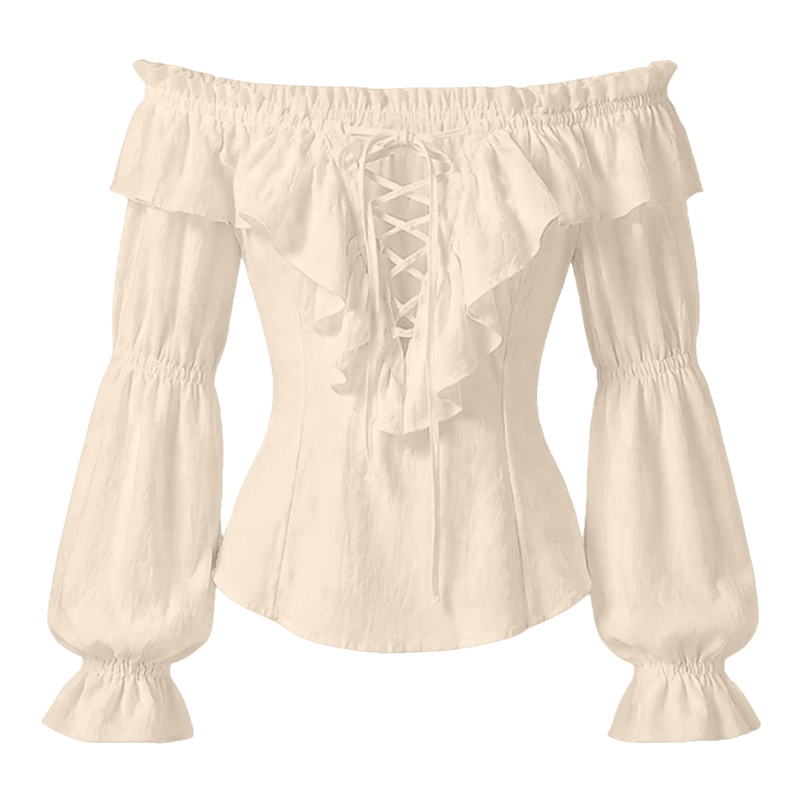 Chemise de pirate pour femmes, - Medieval Gothic Lace Up Pirate Shirt avis et prix