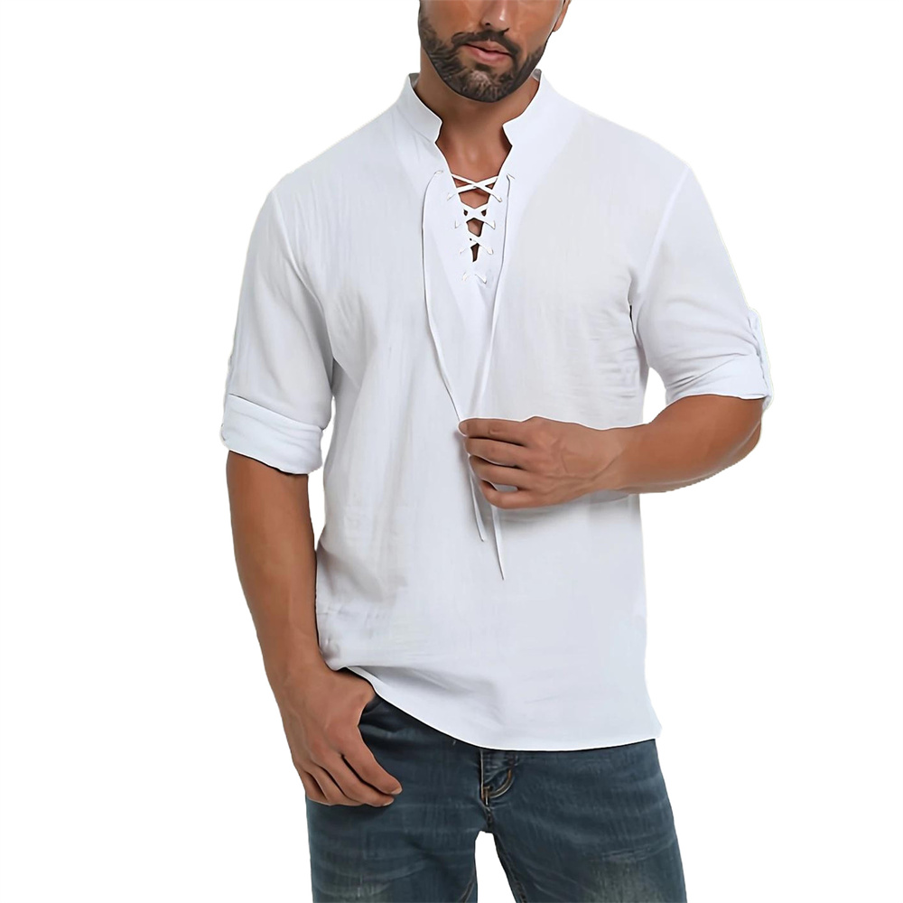 Chemise Pirate pour hommes, Vi - Medieval Gothic Lace Up Pirate Shirt avis et prix