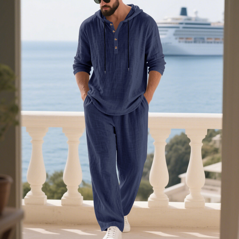 Ensemble décontracté homme en  - Mens Linen Shirt Long Sleeve avis et prix