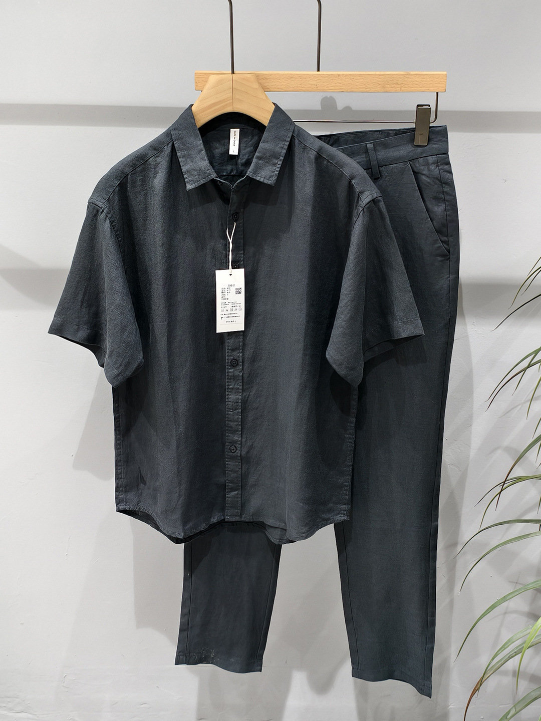 Ensemble décontracté en lin pu - Mens Linen Shirt Long Sleeve avis et prix