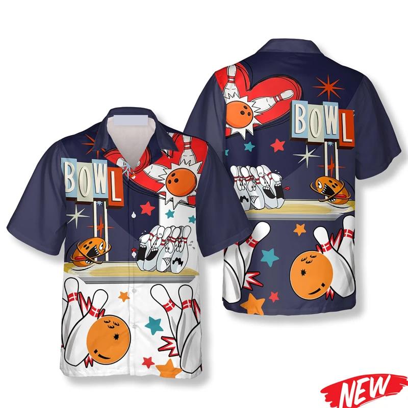 Chemise hawaïenne classique à  - Short Sleeve Bowling Shirt Retro avis et prix