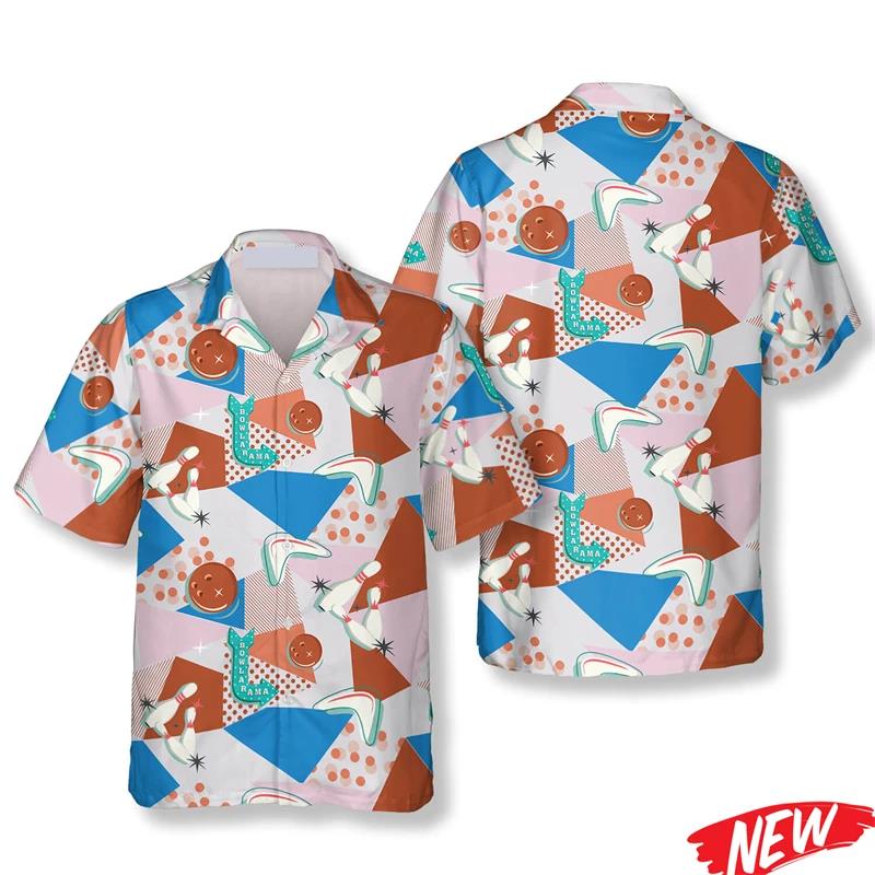 Chemise hawaïenne classique à  - Short Sleeve Bowling Shirt Retro avis et prix