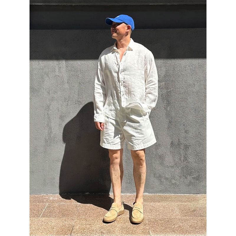 Ensemble chemise et short de s - Mens Linen Shirt Long Sleeve avis et prix