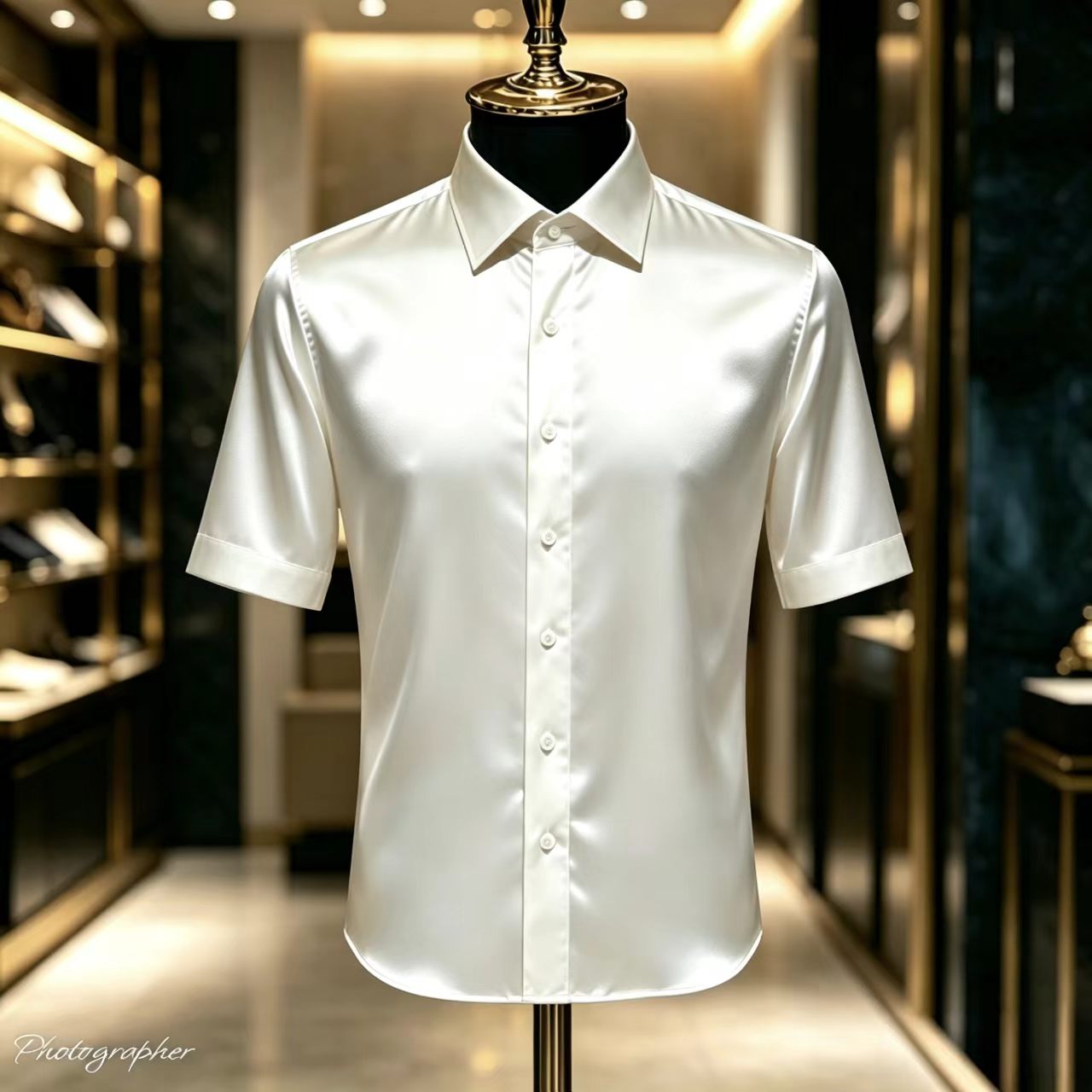 Chemise Habillée Homme en Sati - Mens Satin Silk Dress Shirt avis et prix