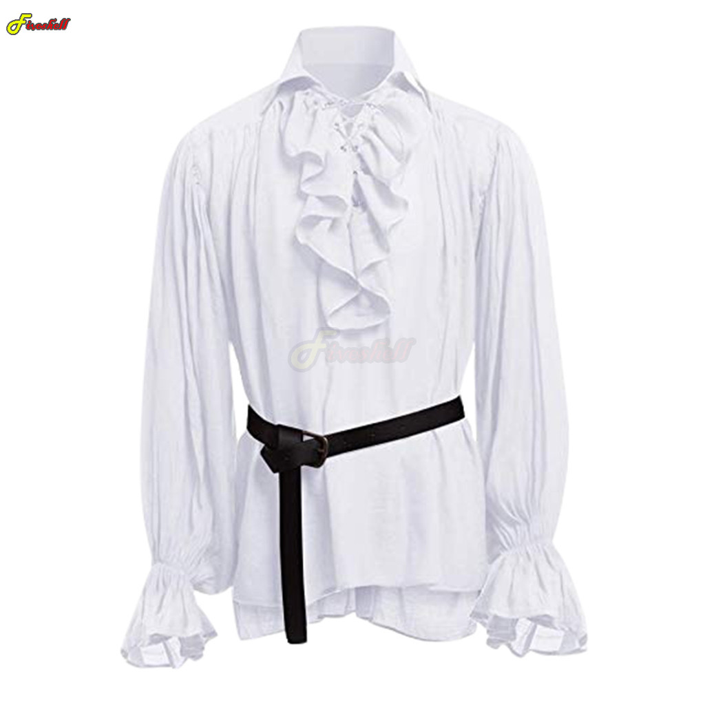 Chemise d'Halloween à Lacets p - Medieval Gothic Lace Up Pirate Shirt avis et prix