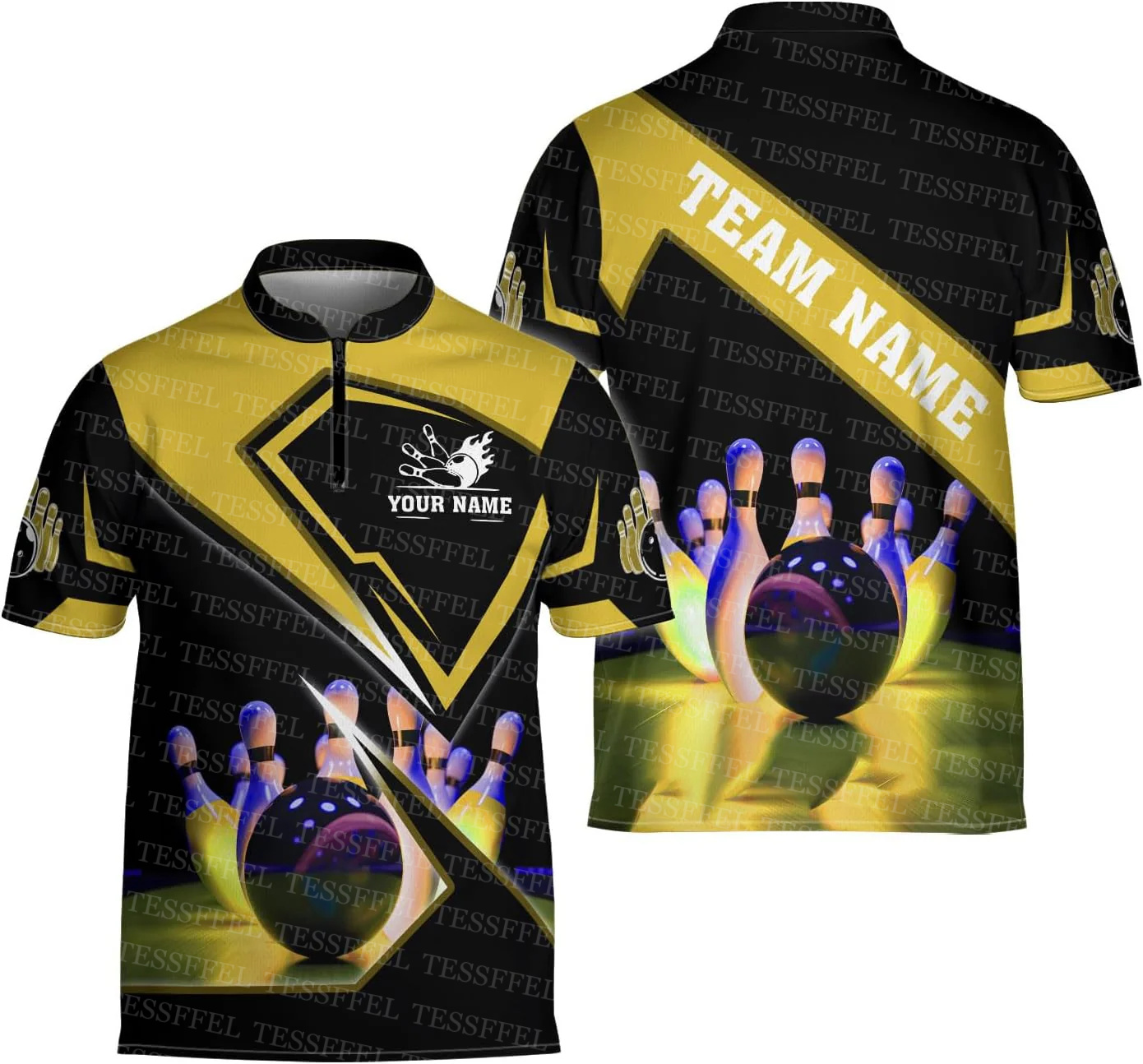 Nom personnalisé Graffiti flam - Short Sleeve Bowling Shirt Retro avis et prix
