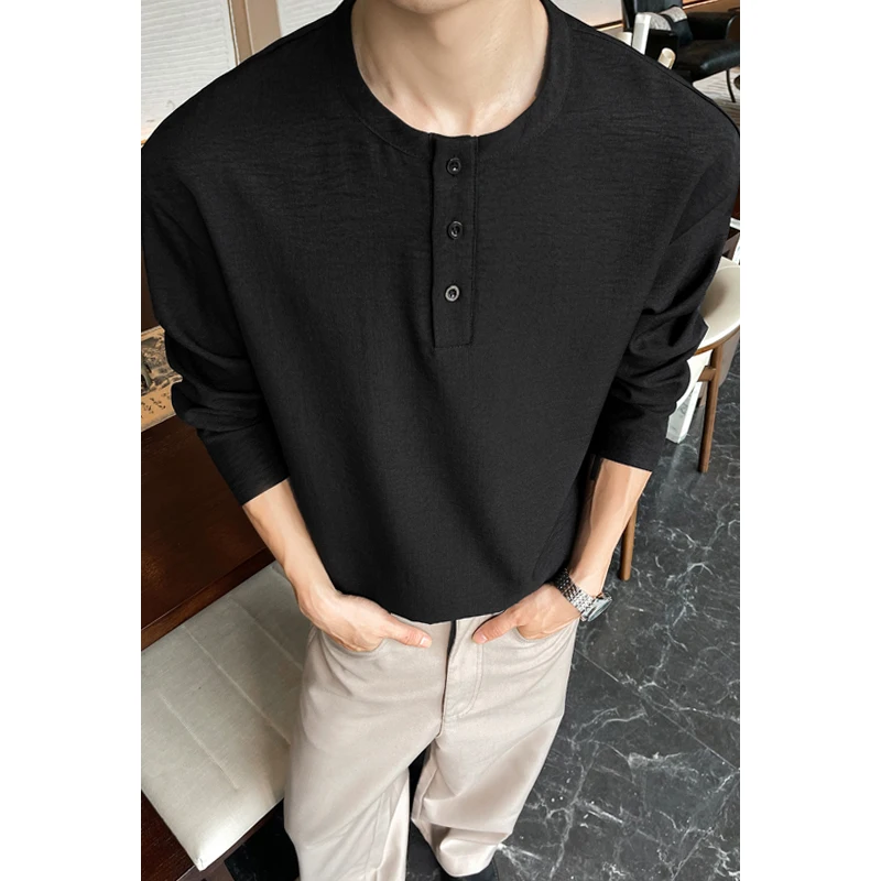 T-shirt décontracté pour homme - Mens Linen Shirt Long Sleeve avis et prix