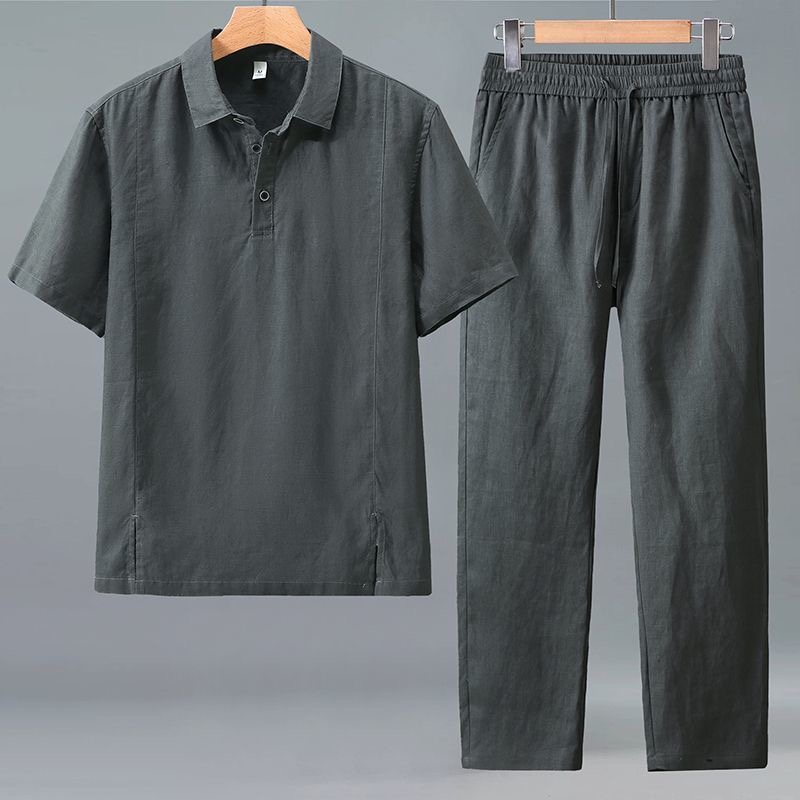 Ensemble deux pièces décontrac - Mens Linen Shirt Long Sleeve avis et prix