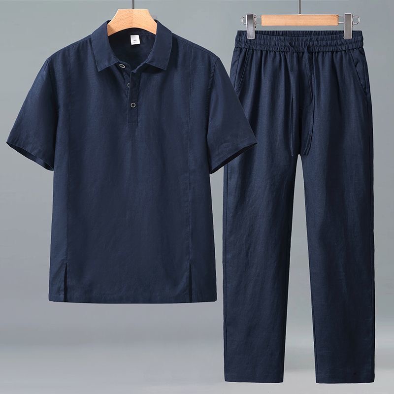 Ensemble deux pièces décontrac - Mens Linen Shirt Long Sleeve avis et prix