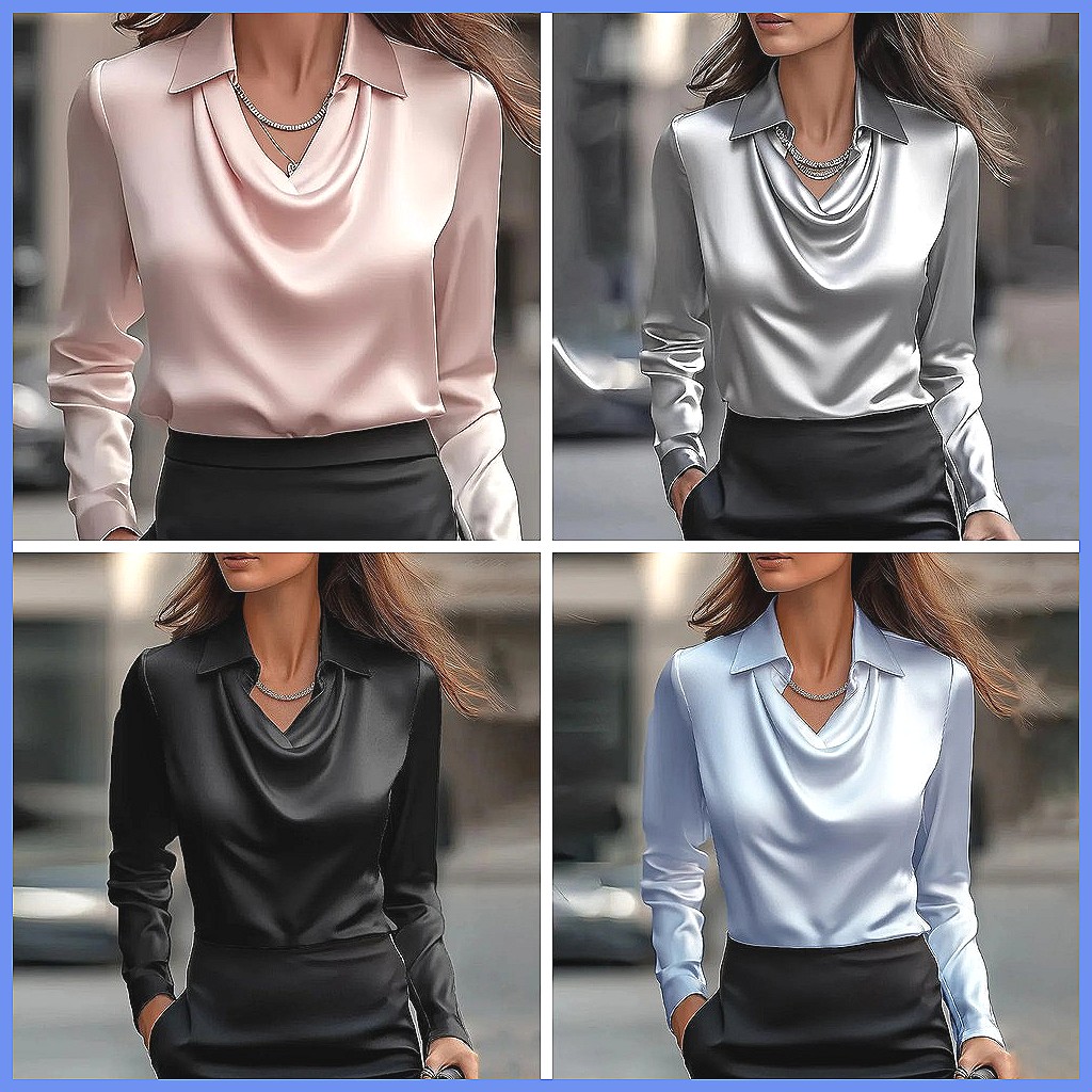 Chemisier Vintage en Satin pou - Shirts avis et prix
