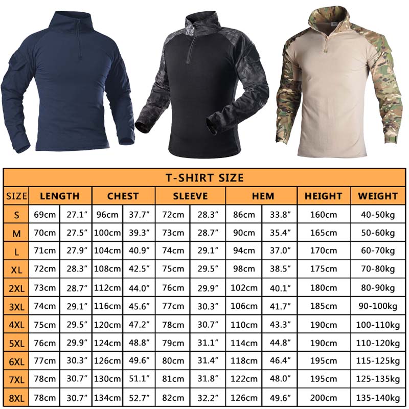 Chemises de Combat camouflage  - Tactical Military Shirt Cargo avis et prix