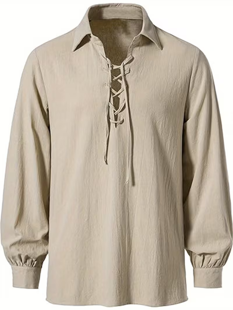 Tunique à lacets pour homme, s - Medieval Gothic Lace Up Pirate Shirt avis et prix