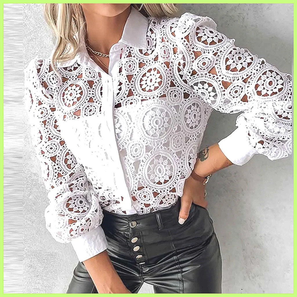 Chemisier blanc en dentelle po - Shirts avis et prix