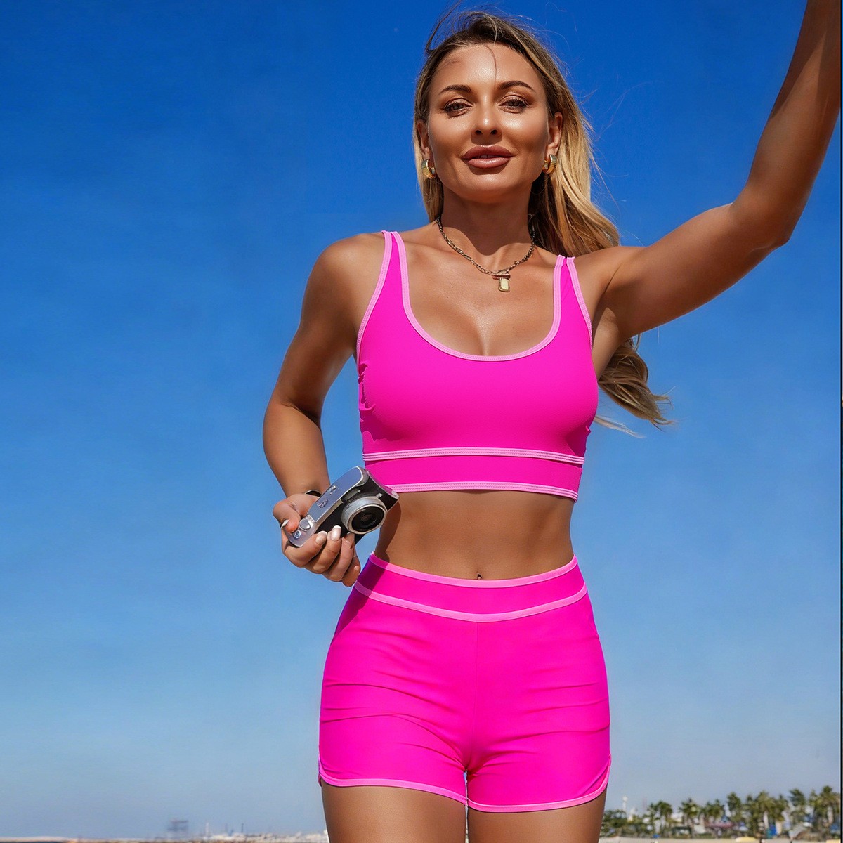 Bikini vert olive, haut court  - Shorts avis et prix