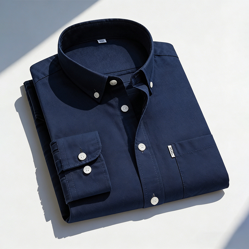 Chemises décontractées à manch - Oxford Cotton Casual Shirt Business avis et prix