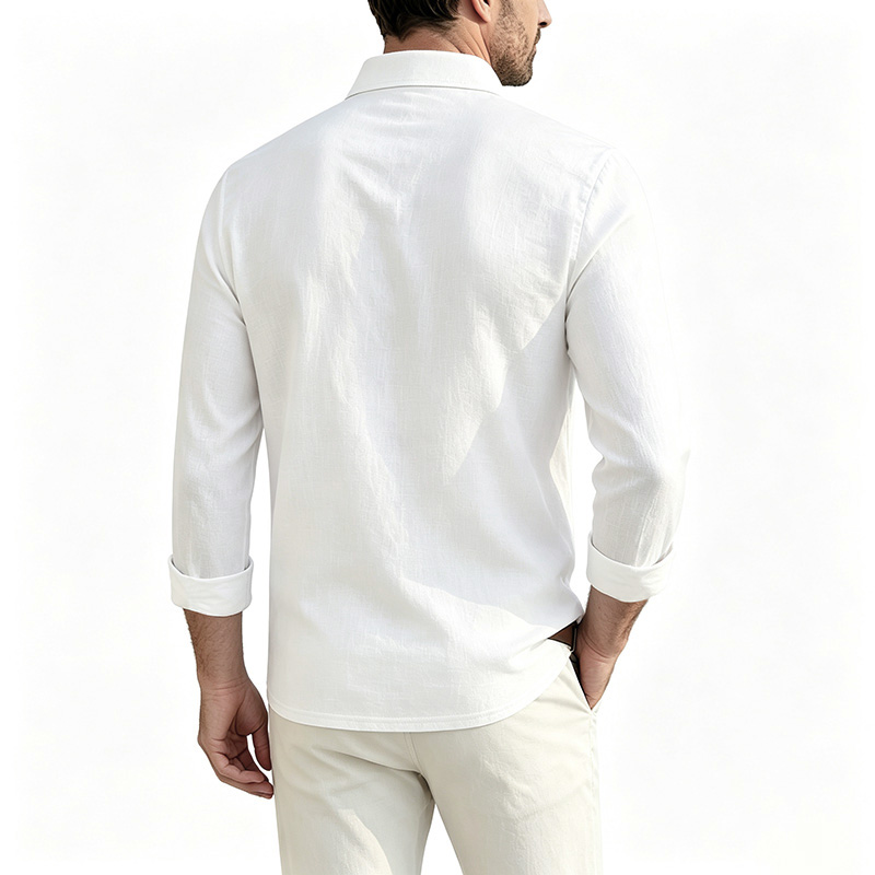 Chemise à manches longues en c - Mens Linen Shirt Long Sleeve avis et prix