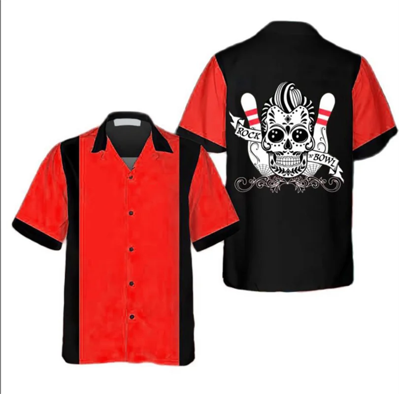 Chemise classique rétro à impr - Short Sleeve Bowling Shirt Retro avis et prix