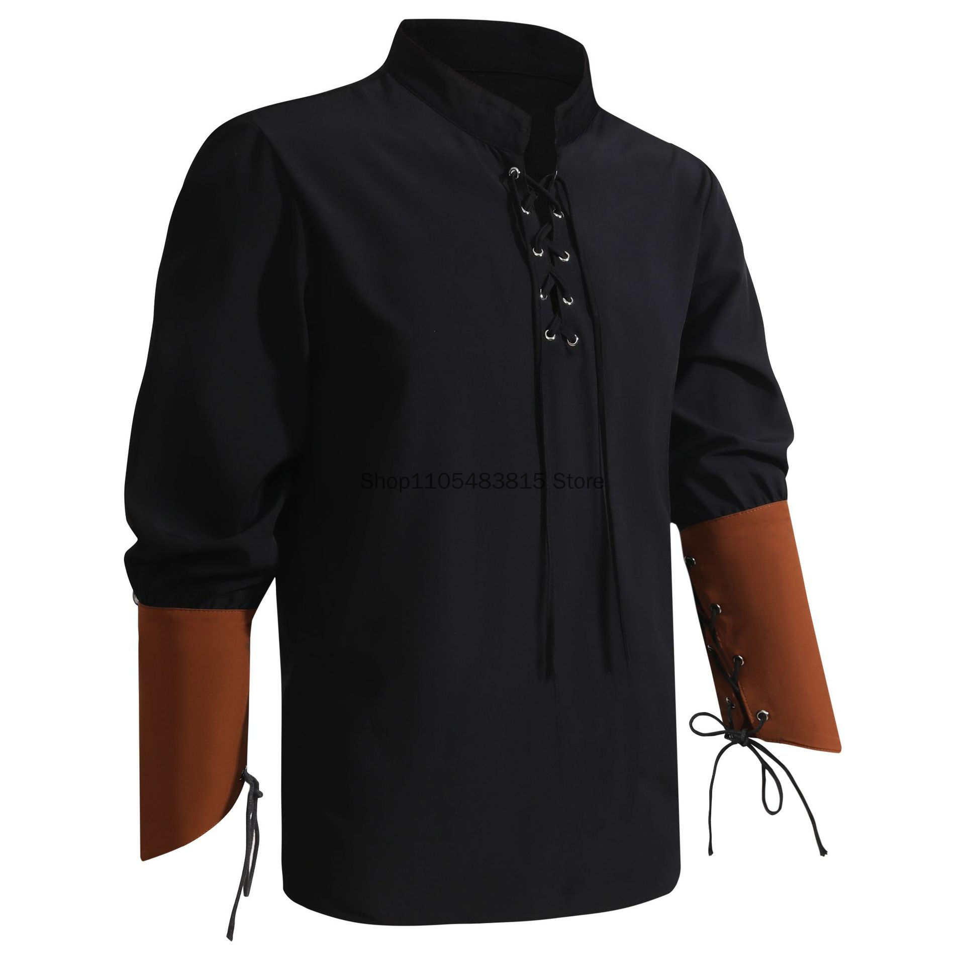 Chemise de pirate pour homme - - Medieval Gothic Lace Up Pirate Shirt avis et prix