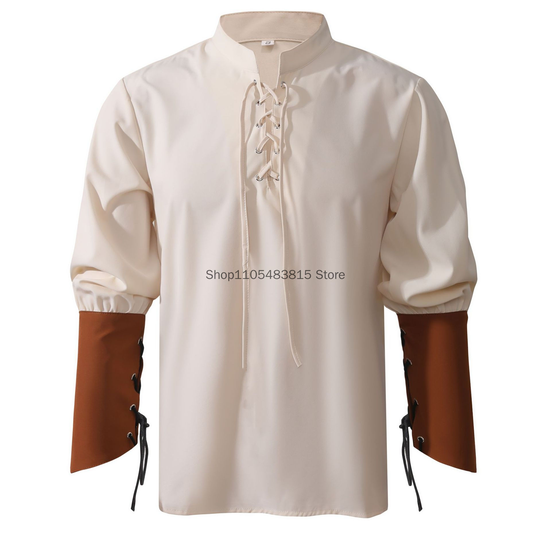 Chemise de pirate pour homme - - Medieval Gothic Lace Up Pirate Shirt avis et prix