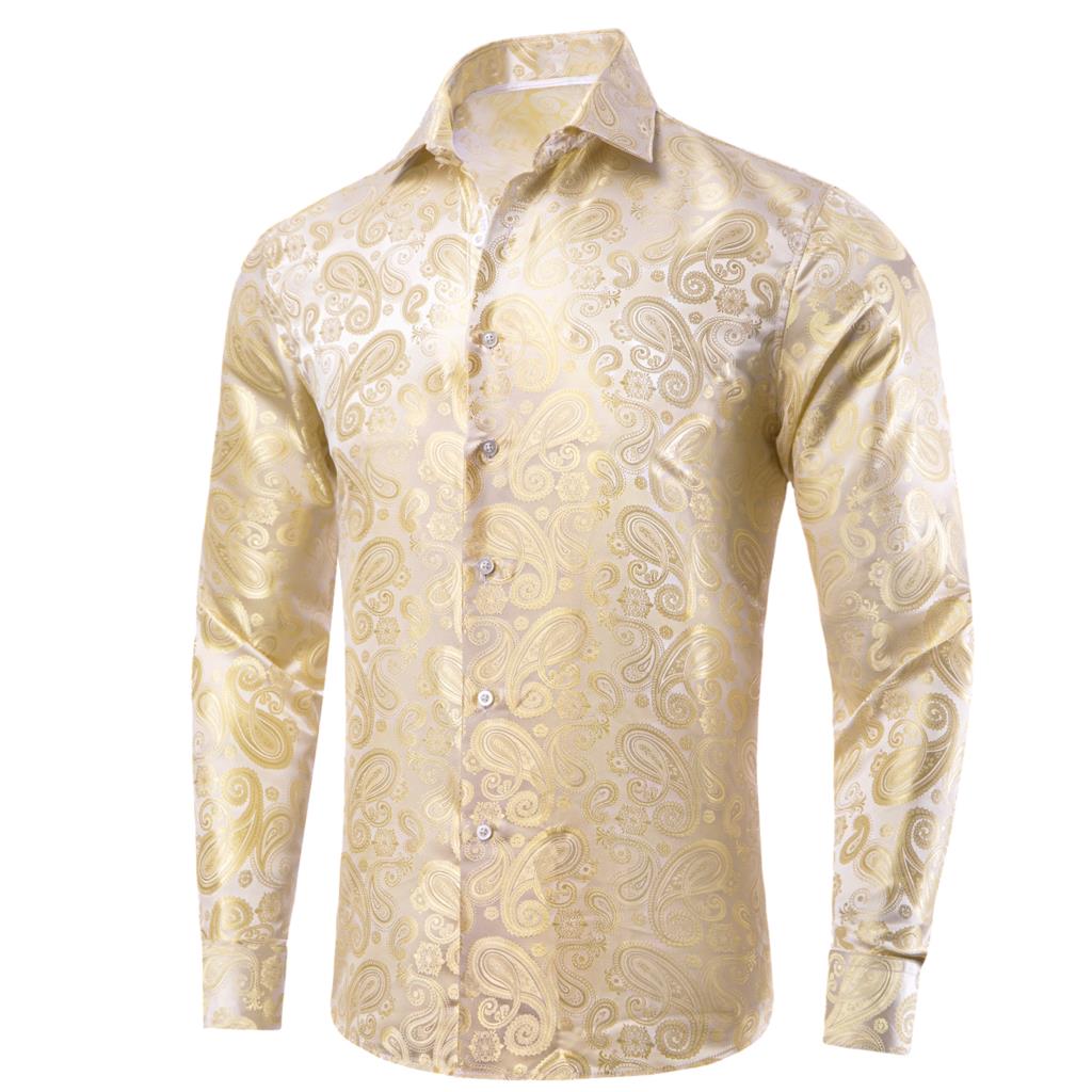 Hi-aught-Chemise habillée à ma - Mens Satin Silk Dress Shirt avis et prix