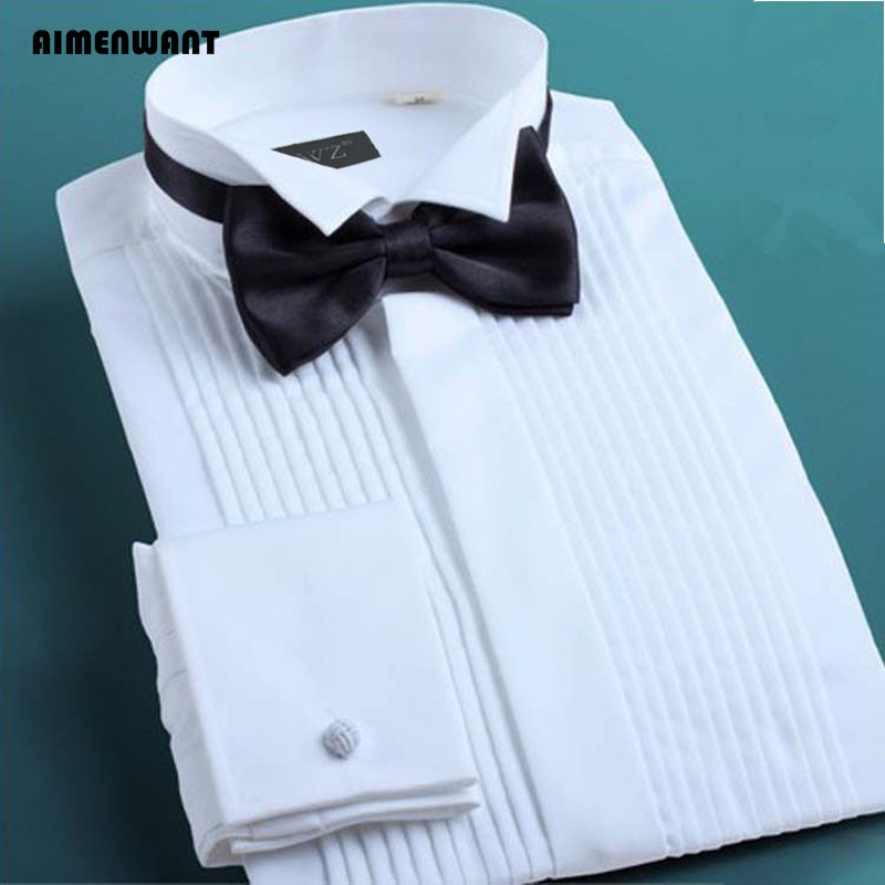 AIMENWANT-Chemises de smoking  - Mandarin Collar Formal Shirt Slim Fit avis et prix