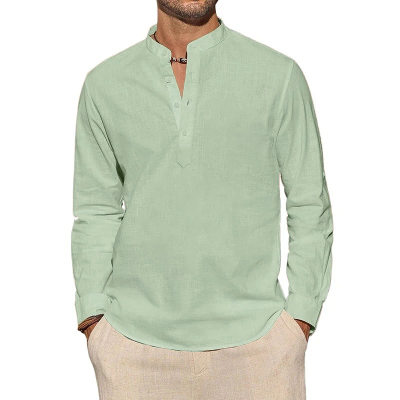 T-shirts à manches longues pou - Mens Linen Shirt Long Sleeve avis et prix