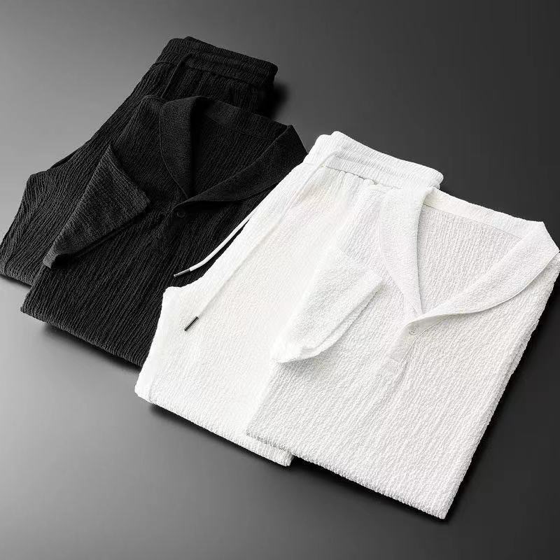 Costume d'été Ultra-fin deux p - Mens Linen Shirt Long Sleeve avis et prix