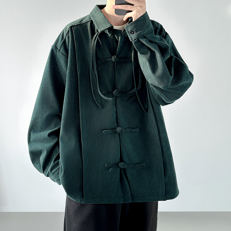 2025 hommes rétro Style chinoi - Corduroy Button Up Shirt Men avis et prix